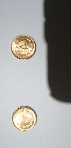 Imagen 1 de 1 de Moneda De Oro $2 Pesos Fam Centenario Onza Gold 1945
