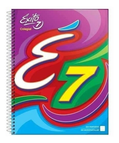 Cuaderno Exito 7 Colegial 21x27 Espiral 100 Tapa Dura Carton