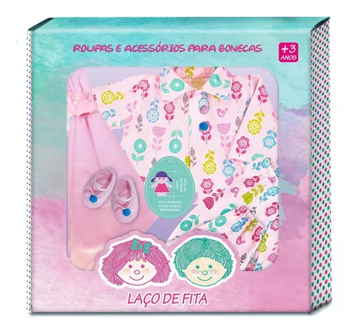 Kit Roupa Boneca Reborn E Adora Doll - Lacinho Poá em Promoção na