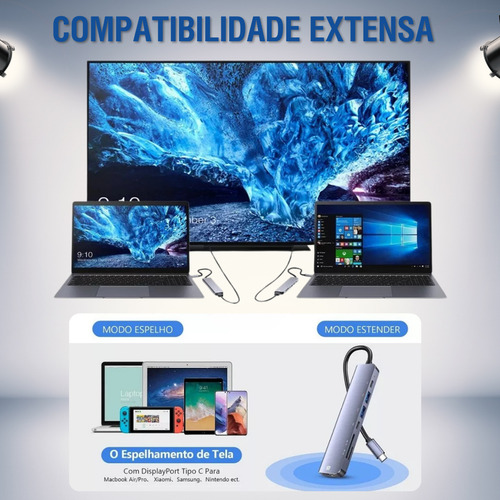Hub Adaptador Hdmi 4k Tipo C Usb 3.0 Hub Macbook Pro Air