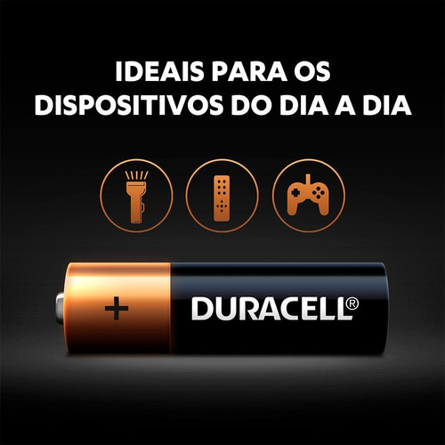 Duracell Duralock Pilha Alcalina Aa C/ 16 Unidades