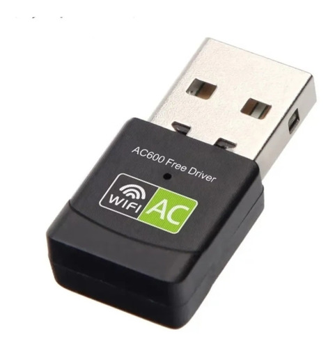 Imagen 2 de 7 de Adaptador Usb Wifi 2.4 Ghz + 5 Ghz 600mbps Internet Rapido