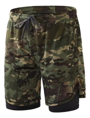 Short Deportivo Masculino Con Calza Entrenamiento Shorts Gym