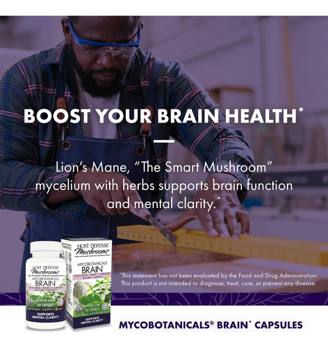 Host Defense Mycobotanicals Brain 60 Cápsulas