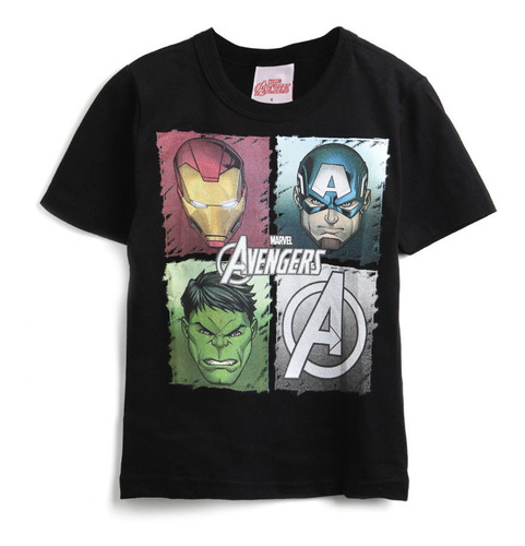 Camiseta Manga Curta Brandili Vingadores - 34066 Tam. 4 À 10