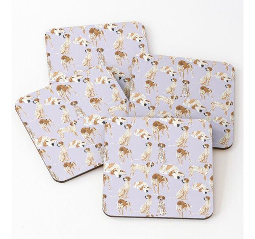 Set Posavasos Garrapata Roja Coonhound Calidad Premium