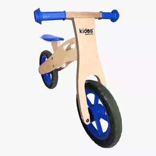 Bicicleta De Balance De Madera Para Niños De 2-4 Años. Color Azul