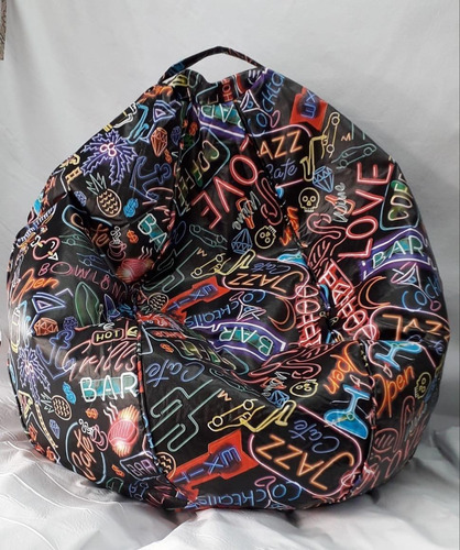 Fiacas, Puff En Eco Cuero Estampado! Nuevo
