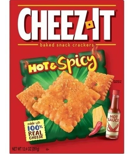 Cheez-it Caja De Galletas Cuadradas De Queso Picantes 351gr