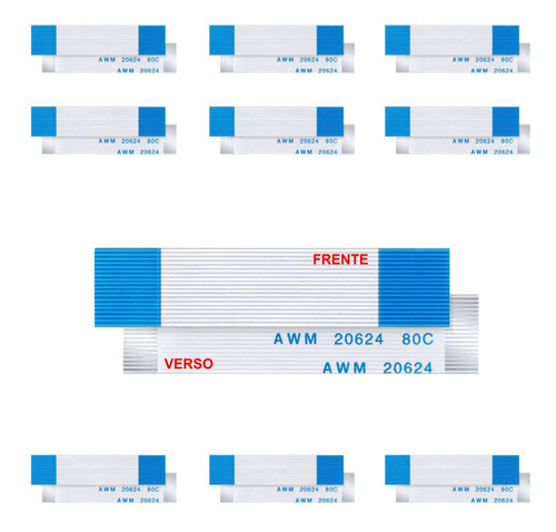 10 Cabos Flex Flat 18 Vias Compatíveis Com Touchpad Do Ps5