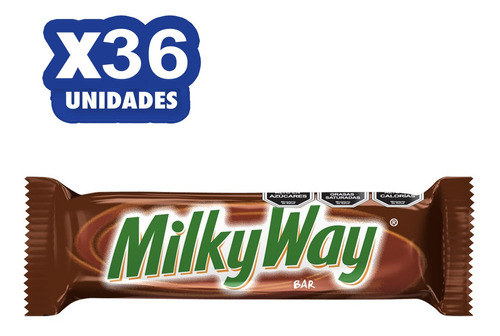 Milky Way Barra De Chocolate Con Leche Y Caramelo 52g X 36un