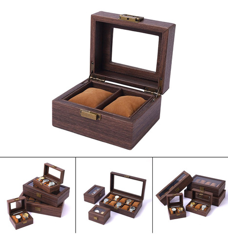 Caja De Almacenamiento Para Relojes, Escaparate, 2 Rejillas