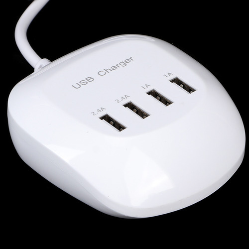 Cargador Usb Para El Hogar, Oficina, Escritorio, 4 Puertos,