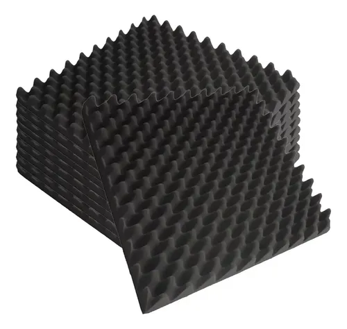 Espuma Acústica C/ 20 Placas - 50cm X 50cm X 2,0cm Preto