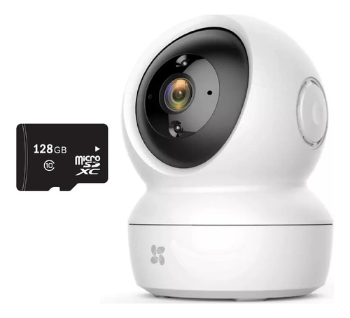 Cámara Seguridad Inalámbrica Ip Wifi 360° 2k 4mp + Sd 128 Gb