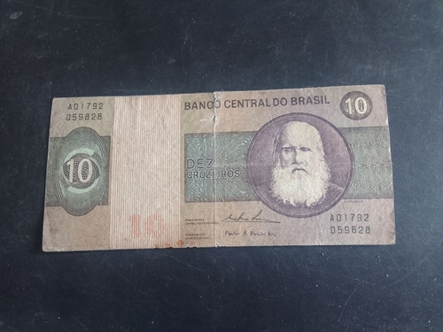 Billete Brasil 10 Cruzeiros 1970