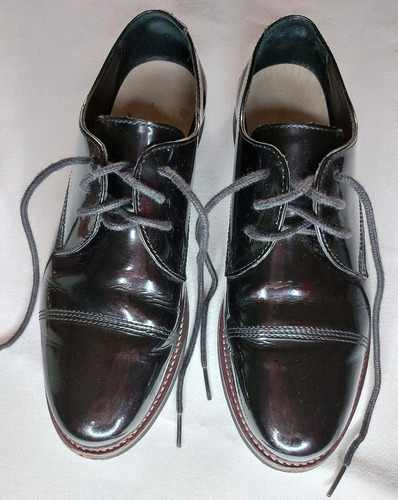 Zapatos Reconocidos Charol Negro Usados Impecables!!!!