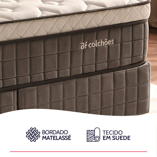 Cama Box Queen Premium Mola Ensacada Com Espuma D33 Nasa BF Colchões