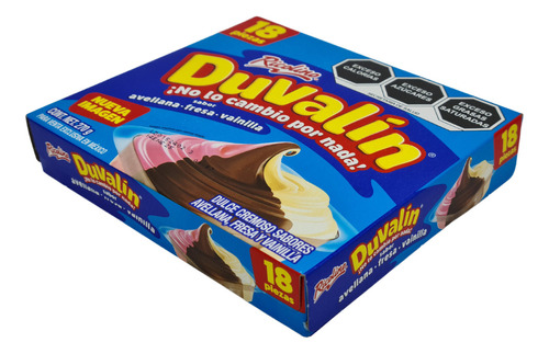 Duvalín Dulce Cremoso Trisabor 18 Piezas Ricolino