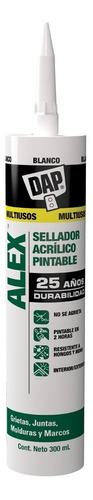 Sellador Acrílico Pintable Grietas Juntas Marcos Alex Dap