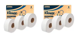 2 Cajas Papel Higiénico Jumbo Sr Kleenex Rollos De 600 M