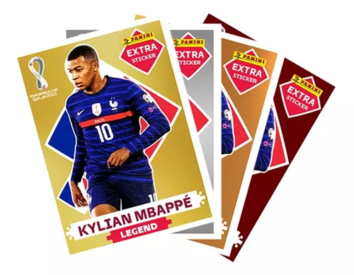 figurinha Extra Mbappe Legend Bronze Colante produto não oficial.