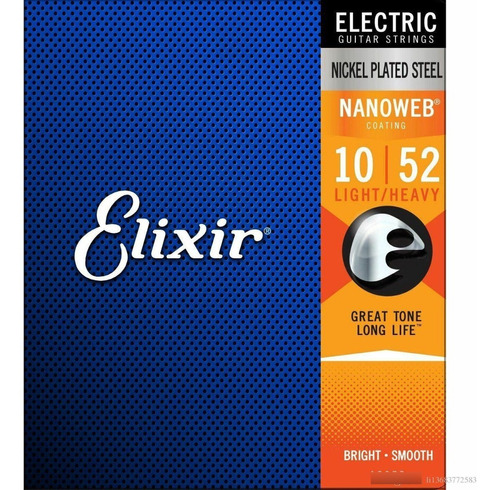 Cuerdas Elixir 12077 Nanoweb Guitarra Eléctrica 10-52  