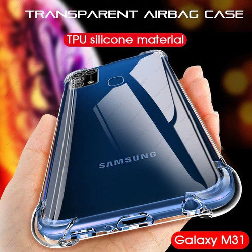 Imagem 6 de 7 de Capa Case Samsung Galaxy M31 Capinha Anti Shock Transparente