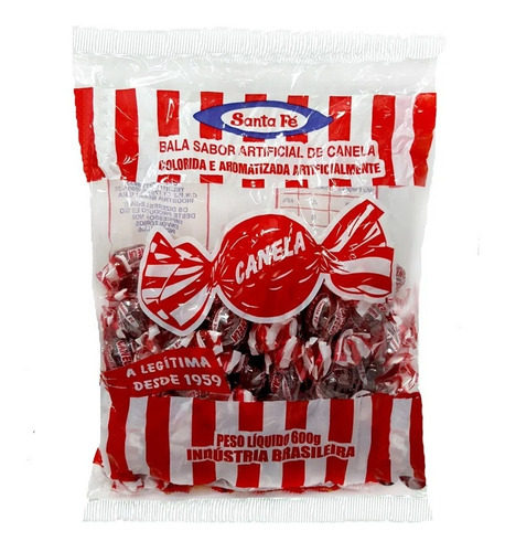 Kit Bala Dura Santa Fé Sabor Canela  - 1,2kg