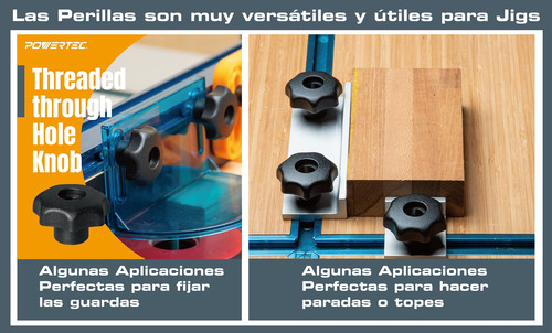 Set 10 Manijas Para Fijación Jigs T Tracks Mesas De Trabajo