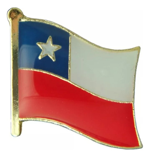 24 X Piocha Pin Bandera Chilena Metalica Boton Chile Fiesta