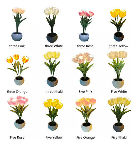 Nueva Luz Nocturna Usb Tulip Led Con Interruptor