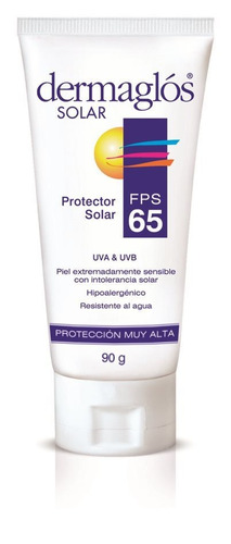 Protector Solar Dermaglos Fps 65 Resist.agua Crema X 90ml
