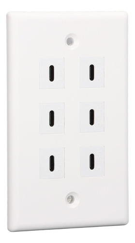 Receptáculo Usb De Pared De 6 Puertos Tipo C, Amplia Aplicab