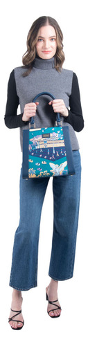 Bolsa Yaab Pineda Covalin Diseño Mi Ciudad Color Azul Acero