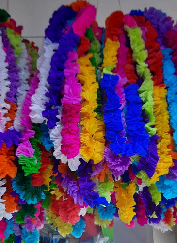 Pack X 10 Collar Tipo Hawaiano De Papel Crepe