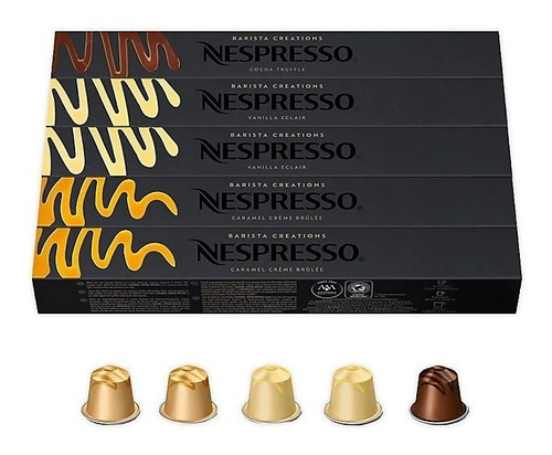 20 Capsulas Nespresso Barista! Vainilla Chocolate Caramelo