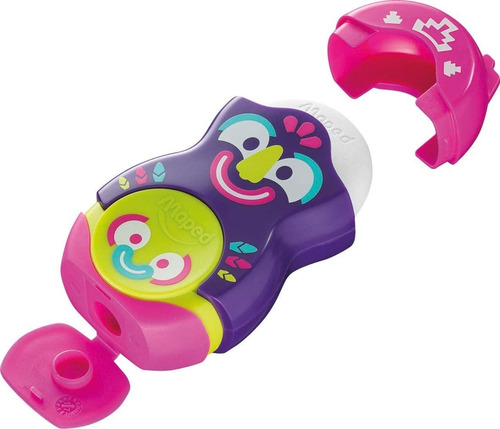 Imagen 5 de 8 de Sacapuntas Goma Loopy Fancy Maped 2 En 1 Pack