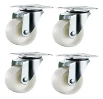 Comprar 4 Ruedas Giratorias 25mm Rueditas Muebles Macetas Cajonera Ruedas Blanco