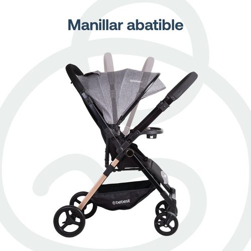 Carriola Infantil BB2200QB100G Reversible Reclinable Gris Bebesit