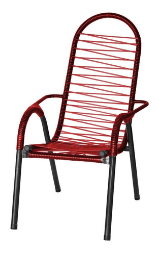 Cadeira De Varanda De Área Cadeira De Fio Colorido Marron Cor Vermelha