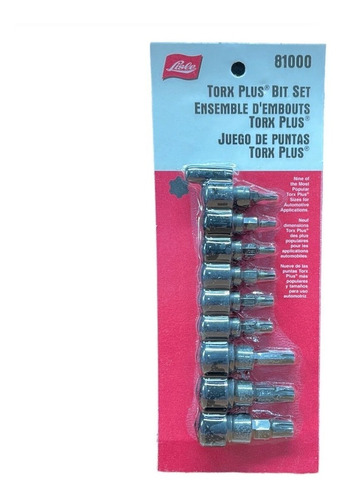 Set 9 Puntas Torx Plus Tp15 A Tp50 En Tubo Enc 1/4-3/8 Lisle