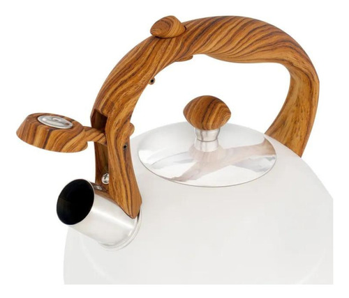 Tetera 2.5lt Acero Inoxidable Blanco Mor