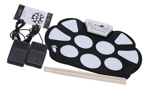 Kit Electrónico Roll Up Drum Pad Drum Silicon Con