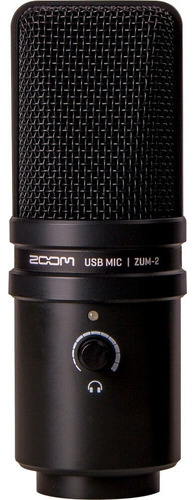 Micrófono Usb Para Podcasting Y Streaming Zoom Zum-2 Color Negro