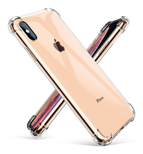 Funda Clear Edge Premium + Vidrio iPhone X Xs Xr Xs Max