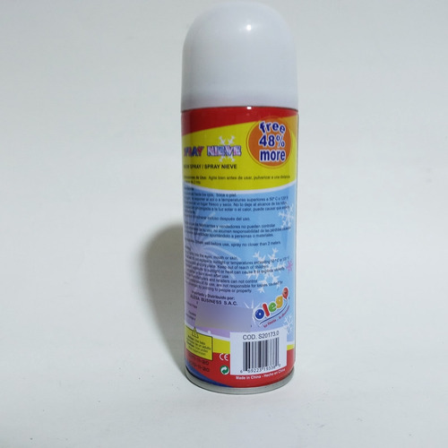 Cotillon Spray Espuma Nieve Artificial 210ml Olego