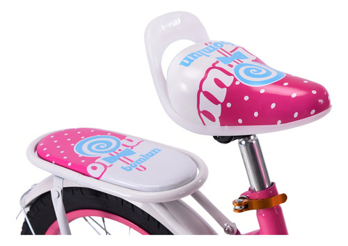 Bicicleta Entrenadora Para Niños Aeiou Qk-20 Canastilla R12 Color Fiusha Tamaño Del Cuadro 12
