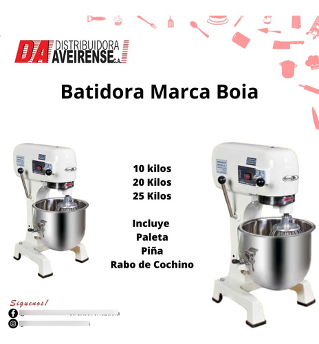  Batidora Industrial De 10kg Marca Boia Incluye Paleta, Piña