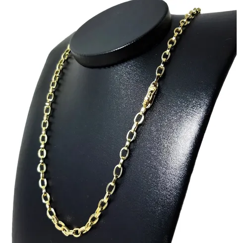 comprar Corrente Cordão Baguete Junta 11 Gramas 4mm 65cm Ouro 18k
